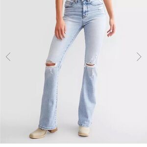 BKE Blue Boot Cut Jeans with Vintage Fade